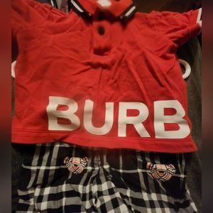 Kids Burberry Polo an shorts